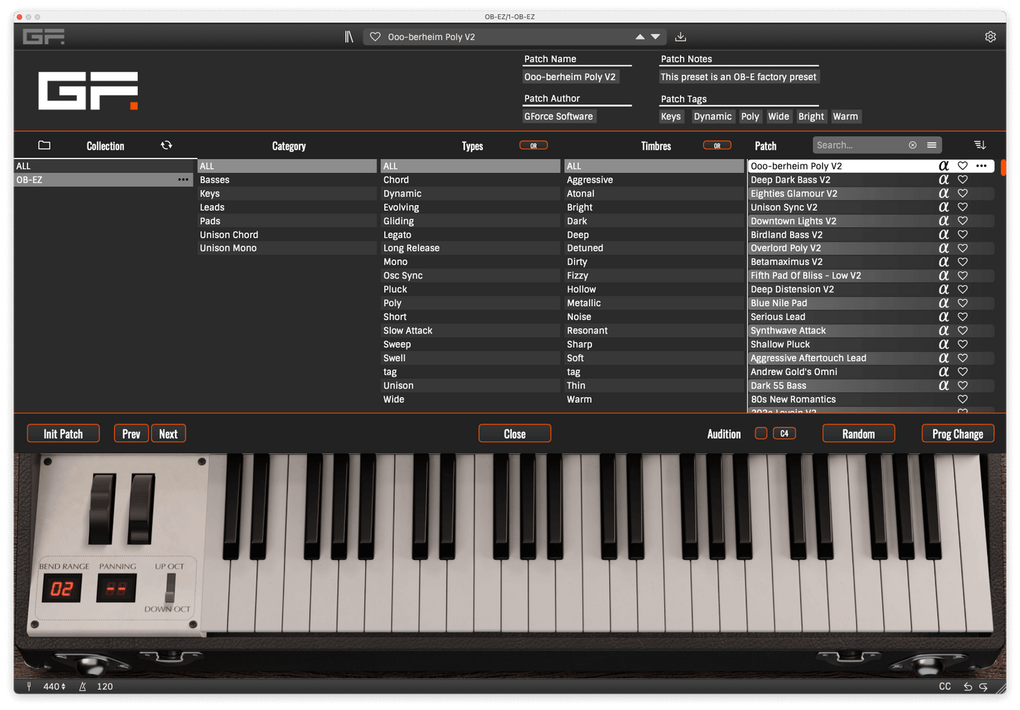 GForce Software - Oberheim OB-EZ